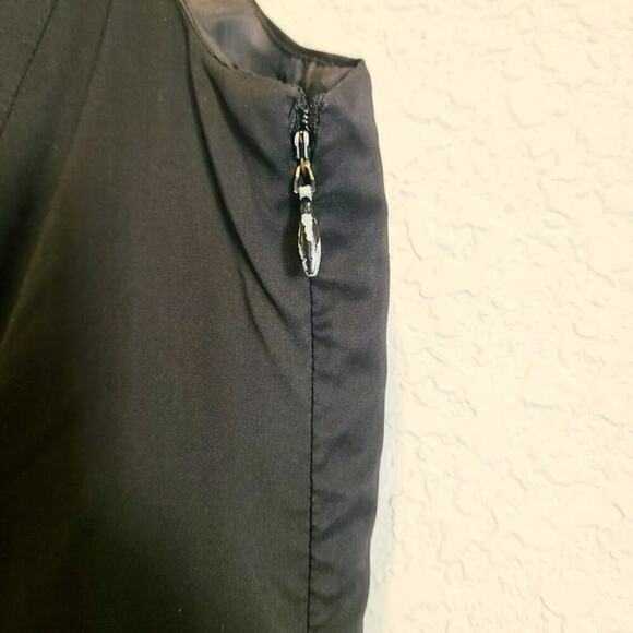 Ann Taylor‎ Loft Botton Black Tank Top Office Dress-SZ 8 - Picture 2 of 4